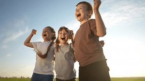 Group Kids Team Hugging Jumping Rejoicing Stock Footage Video (100% Royalty-free) 3407896715 | Shutterstock