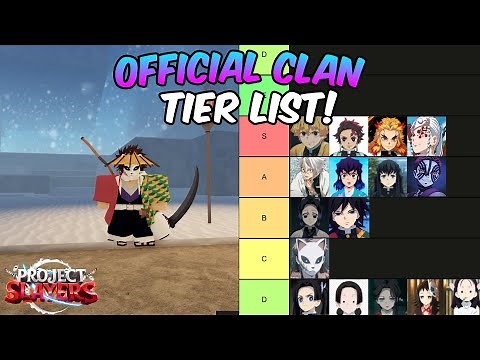 Project Slayers OFFICIAL Clan Tier List! | Ranking All Clans Tier List In Project Slayers Roblox