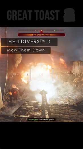 Great Toast Gaming on Instagram: "Now it's our turn automaton scum! #videogames #gaming #helldivers2gameplay #helldivers2 #helldivers #reels #shorts #manageddemocracy #superearth #gameplay #funny #gamingvideos #gamingshorts #gamingmoments #epic #tank"