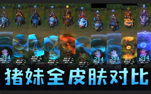 【皮肤对比】北极之怒 瑟庄妮全10款皮肤横向对比！（史上最全）