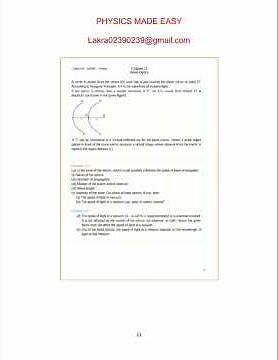WAVE OPTICS SOLVED EXERCISE; HUYGEN`S PRINCIPLE; INTERFERENCE OF LIGHT; DIFFRACTION; POLARIZATION;