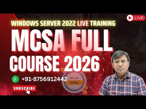 MCSA Full Course 2026 🔴 LIVE | Windows Server 2022 Training | ICNT Gyan