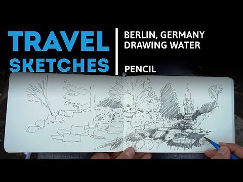 Drawing a stream with a pencil