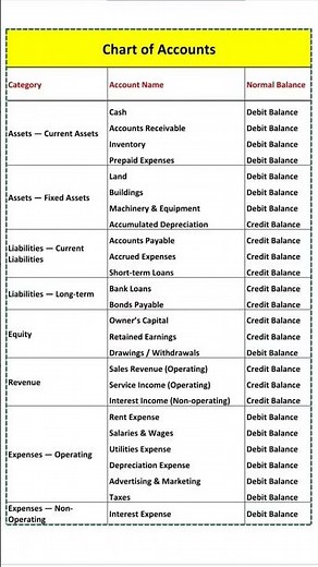 Chart of Accounts Explained | Full Marks Format 💯 #accounting #accountancy #commerce