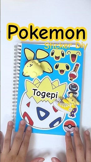 Togepi Sticker DIY 🥚토게피 스티커 꾸미기 Cute Pokémon Paper Craft #pokemon #togepi #stickerdiy #kawaii