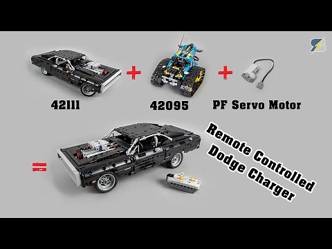 How to motorize easily the LEGO Technic 42111 Dom's Dodge Charger with 42095 and a PF Servo