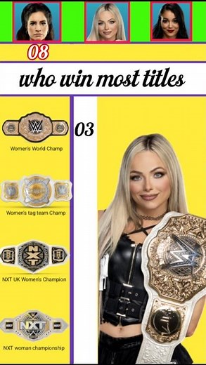 Liv Morgan vs Raquel Rodriguez vs Roxanne perez who win most wwe titles #wwe