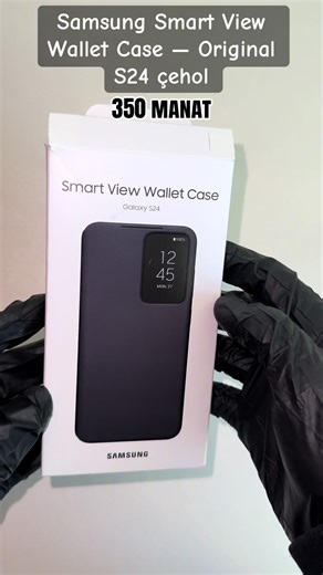 Samsung Smart View Wallet Case — Original S24 çehol 50$ satyn alynan, paketdan tapawudy ýok. 350 manat Samsung Smart View Wallet Case — оригинальный чехол-книжка для Galaxy S24 📱🖤 Что это: \t•Чехол с умным окошком (время, дата, заряд, уведомления) \t•Можно отвечать на звонки, смотреть уведомления, не открывая чехол \t•Защищает экран и корпус \t•Функция Auto Wake/Sleep (экран загорается при открытии) 350 манат 99362432441 #galaxys24 #smartviewwalletcase #samsungcase #turkmenistan🇹🇲 #fyppppppp