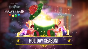 Prepare for a joyful celebration in Harry Potter: Puzzles & Spells! Complete Tasks to earn Points and unlock free Rewards. However, if you are looking to double your fun, you can unlock Premium Pass for double the Rewards and special Season-long Perks! What are you waiting for? Play #HolidaySeason NOW ➡️ https://zynga.social/433174 | Harry Potter: Puzzles & Spells
