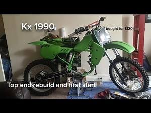 Kawasaki kx 80 1990/2 stroke motorbike top end rebuild and first start