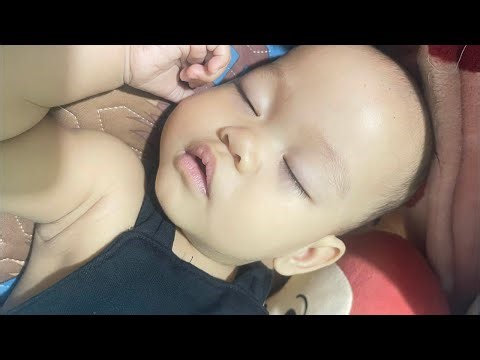 Happy new year sleeping with Porpor cute baby girl 9 months old