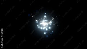 Visual effects, VFX, electric sparks on black background 3D animation. Use "blend mode" set to "screen" to apply the effect to any video you like.