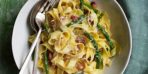 Asparagus and Pancetta Carbonara