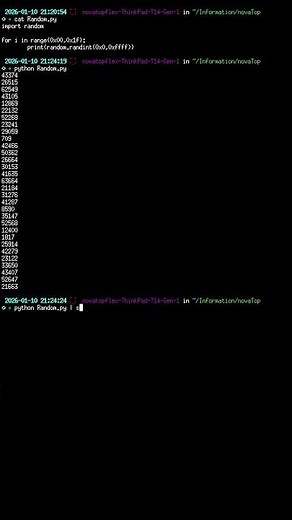 #Pseudorandom Number Generation Demo with #Python