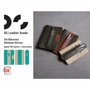 The Bohemian Leather Field Notes Notebook Sleeve & Penholder PDF Pattern: for 5.5in by 3.5in Notebooks - Etsy