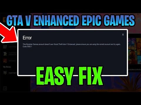 Error: This Rockstar Games account doesn't own Grand Theft Auto V Enhanced Epic Games (EASY FIX)