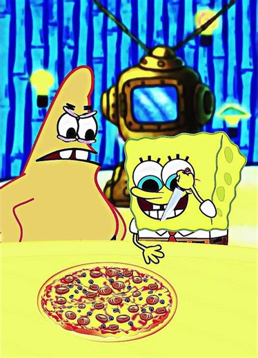 SpongeBob’s Pizza Cutting Accident! 🍕 #SpongeBob #PatrickStar #FunnyAnimation