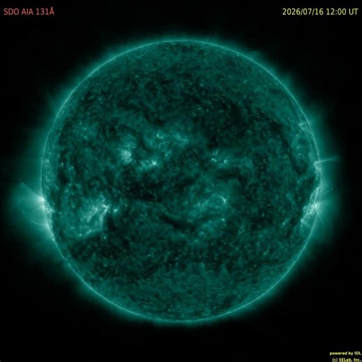태양 전면 주간 UV (131A) 동영상 (weekly solar full-disk movie in UV : 2026. 7. 13 ~ 7. 19 #solar#태양#UV#자외선