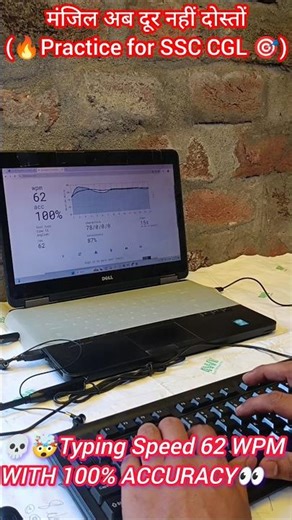 62 WPM With 100% Accuracy Typing Challenge Can You Beat This#fasttyping#shorts#mehratypingvlogs95🎯