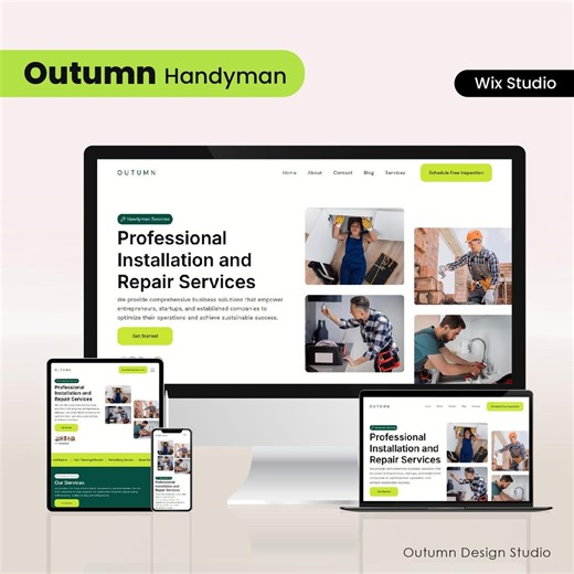 Handyman Services Wix Studio Website Template: Plumber, Electrician, Builder, Cleaner, Landscaping, Carpenter, Construction - Multipurpose - Etsy