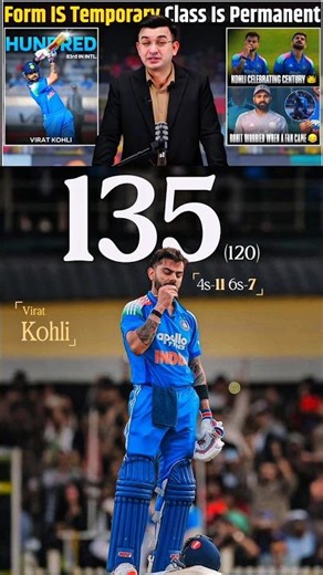 king ki 135 run ki dahar 🐯 #viratkohli #odi #shorts