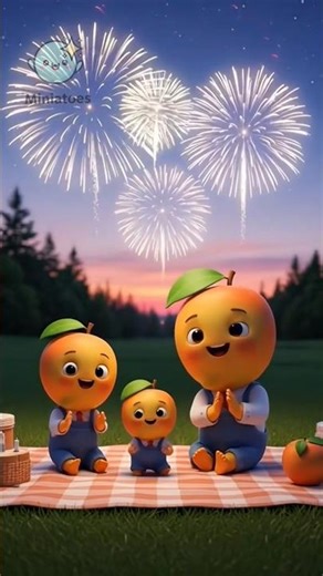 Tiny Mango Family Fireworks Night 🎆🍋 | Cutest Celebration Ever!