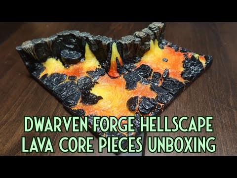 Dwarven Forge Hellscape Lava Core Pieces Unboxing