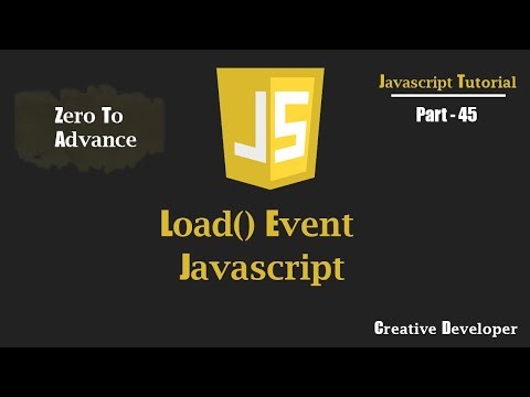 load() Event Javascript | Javascript Tutorial