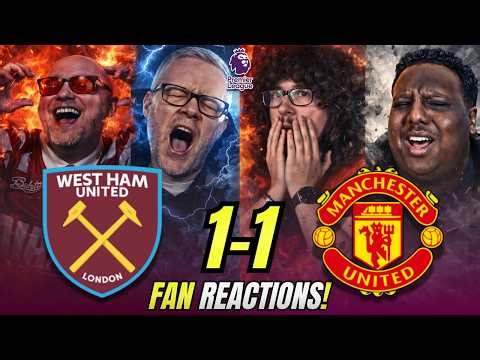 Manchester United & Hammers Fans React to West Ham 1-1 Man United | Premier League Fan Reactions