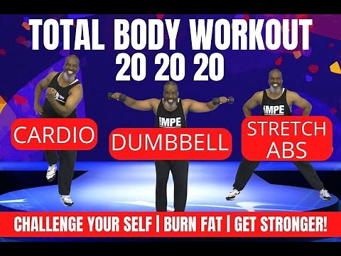 Total Body Workout | 20 20 20 | Cardio | Dumbbell Strength | Stretching | 1 Hour Workout Challenge