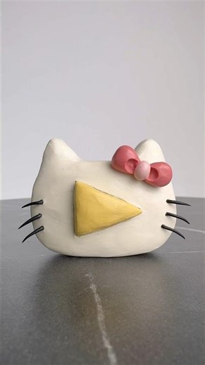 🥰 Cute 🥰 I made Hello Kitty + YouTube | Kawaii#hellokitty #kawaii #plasticinerelax #clay #cute