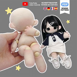 17cm Joint Plush Doll Sewing Pattern & Tutorial (english/español/deutsch/français） - Etsy