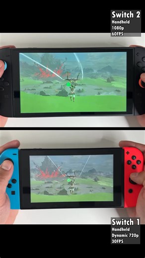 14K views · 20 reactions | Zelda TOTK on Switch 1 vs. Switch 2 Comparison #zeldatotk #NintendoSwitch2 | Open Surprise | Facebook