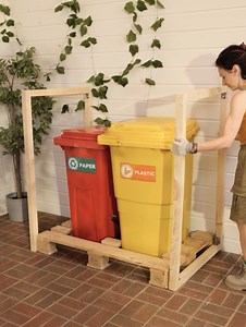 1.4M views · 6K reactions | How to Make a Trash Can Holder – Beautiful and Convenient | Green Bean | Facebook