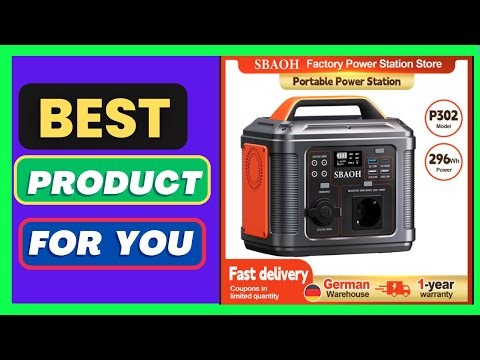 Portable Power Station 300W,296Wh Generator LED Fla