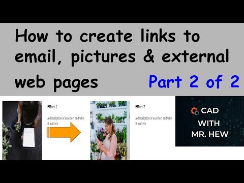 How to create hyperlinks to different websites, email, pictures & external web pages