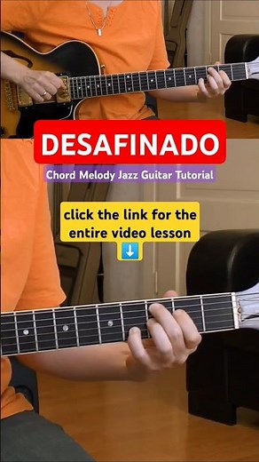 DESAFINADO (Jobim) Chord Melody Jazz Guitar Tutorial #shorts