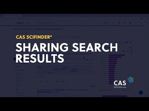 Sharing Search Results in CAS SciFinder®