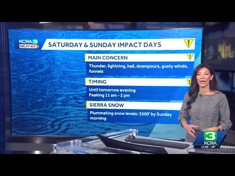 Northern California storm impacts: Chain controls up on I-80 in the Sierra; outages in Sacramento
