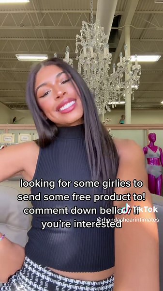 comment down below if you’re interested in recieving free peoduct from our brand our sizes go up to 5x ✨#gifting #freeproduct #ugccontentcreator #rhondashearintimates #unboxing #sizeinclusive