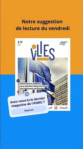 Avez-vous lu le dernier magazine de l’ANRU ?