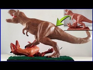 TYRANNOSAURUS REX vs CARNOTAURUS with Clay/Arcilla. Jurassic World 2. 2018