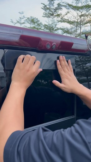 129K views · 275 reactions | Installation Note: Peel off the surface plastic filmto achieve a glass-like finish-perfect results! It covers the gravish parts above and below the sliding glass and makes the surface shiny #Modification #accessories #sierra #gmc #silverado | Mixlander Xi | Facebook