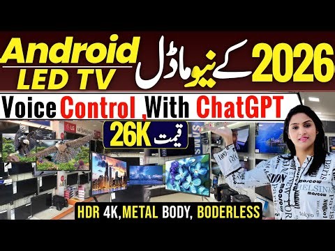 Android LED Smart TV With voice Control,Chat GPT,HDR 4K,Metal Body,borderless @Hirakaysath