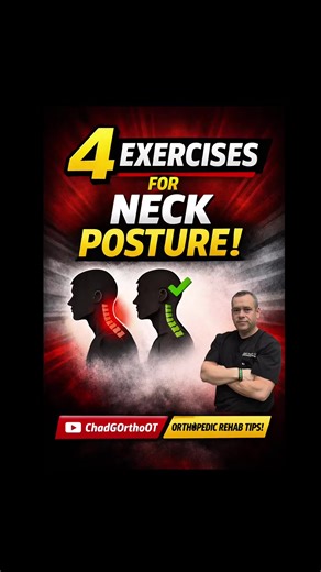 4 Exercises for Neck Posture Poor neck posture (often referred to as forward head posture) can contribute to neck stiffness, headaches, shoulder tension, and reduced cervical mobility. Prolonged time spent looking down at phones, tablets, or computers can place excessive stress on the cervical spine and surrounding musculature. Improving posture often requires a combination of mobility, strengthening, and neuromuscular control exercises that target the cervical spine, upper thoracic region, and 