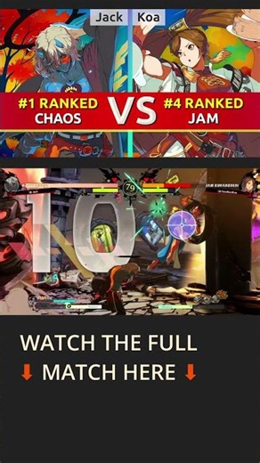 Jack (Rank-1 Chaos) vs Koa (Rank-4 Jam)