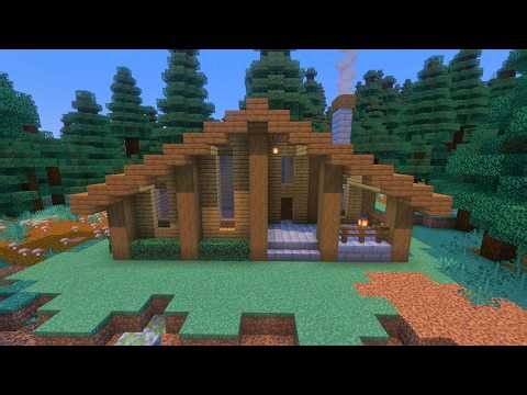Minecraft: How to Build a Spruce Log Cabin Tutorial