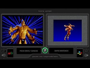 Mortal Kombat (Sega Genesis vs SNES) Side by Side Comparison