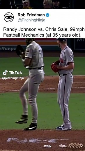 Randy Johnson vs. Chris Sale, 99mph Fastball Mechanics (at 35 years old). #mlb #baseball #fyp