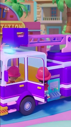 Wheels On The Firetruck #shorts #nurseryrhymes #preschool #youtubekids #firetruck
